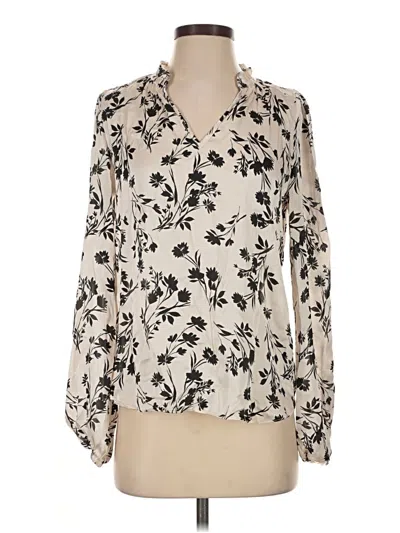 Pre-owned Tamara H. Long Sleeve Blouse In Ivory