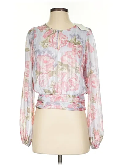Pre-owned Tamara H. Long Sleeve Blouse In Pink