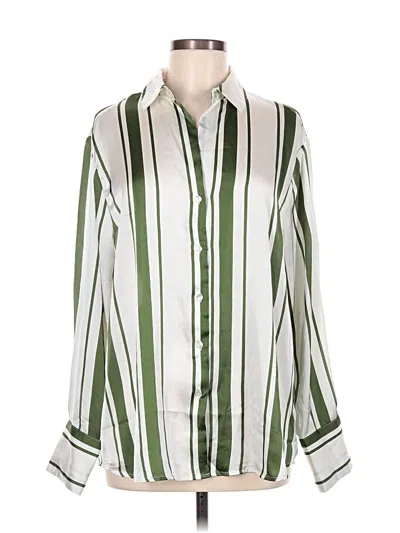 Pre-owned Tamara H. Long Sleeve Button Down Shirt In Green