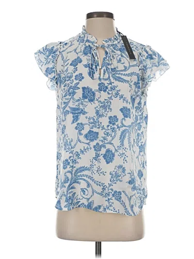 Pre-owned Tamara H. Short Sleeve Blouse In Blue