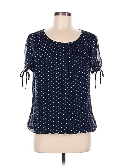Pre-owned Tamara H. Short Sleeve Blouse In Blue