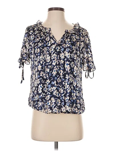 Pre-owned Tamara H. Short Sleeve Blouse In Blue