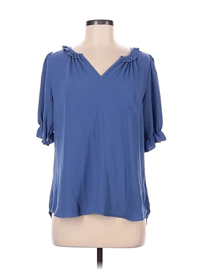 Pre-owned Tamara H. Short Sleeve Blouse In Blue