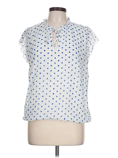 Pre-owned Tamara H. Short Sleeve Blouse In Blue