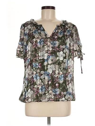 Pre-owned Tamara H. Short Sleeve Blouse In Gray