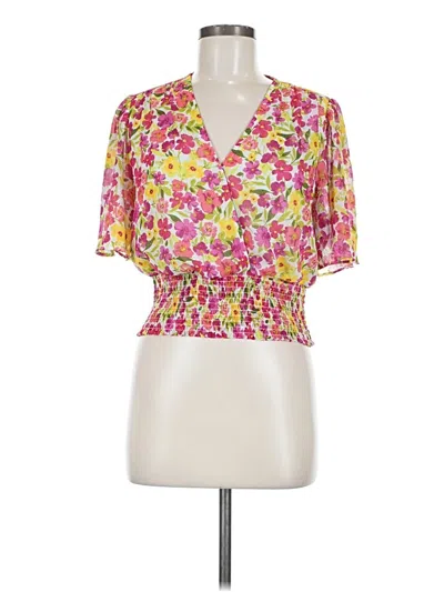 Pre-owned Tamara H. Short Sleeve Blouse In Pink