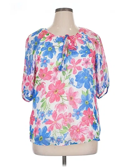 Pre-owned Tamara H. Short Sleeve Blouse In Pink