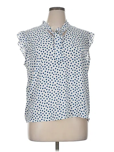 Pre-owned Tamara H. Sleeveless Blouse In Blue