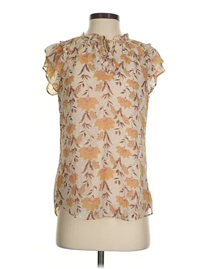 Pre-owned Tamara H. Sleeveless Blouse In Gold