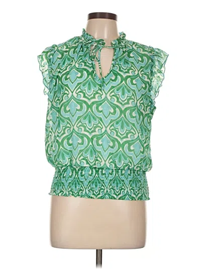 Pre-owned Tamara H. Sleeveless Blouse In Green