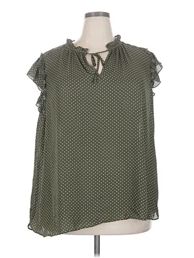 Pre-owned Tamara H. Sleeveless Blouse In Green