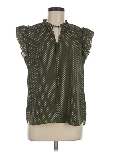 Pre-owned Tamara H. Sleeveless Blouse In Green