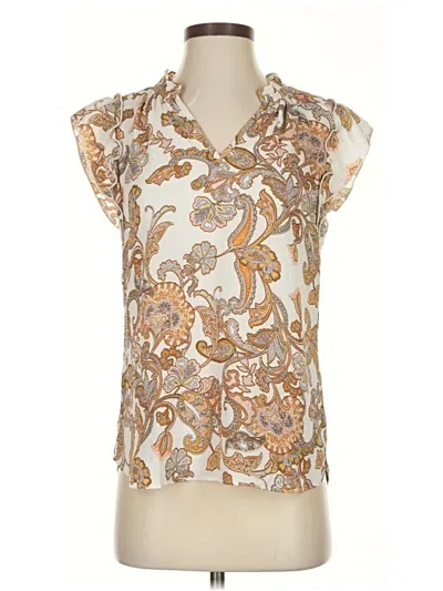 Pre-owned Tamara H. Sleeveless Blouse In Ivory