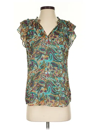 Pre-owned Tamara H. Sleeveless Blouse In Teal