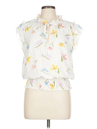 Pre-owned Tamara H. Sleeveless Blouse In White