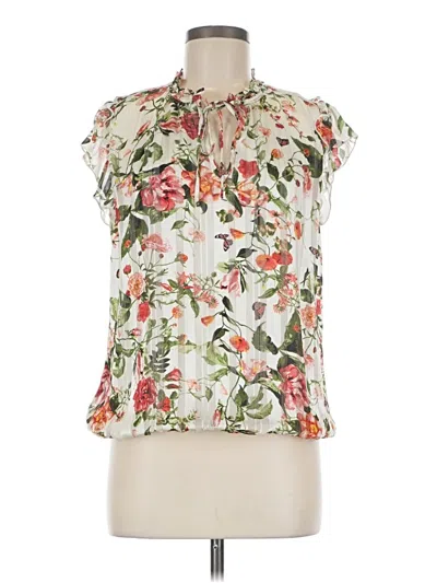 Pre-owned Tamara H. Sleeveless Blouse In White