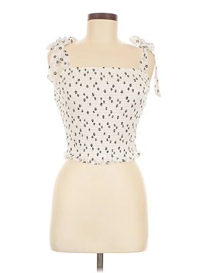 Pre-owned Tamara H. Sleeveless Blouse In White