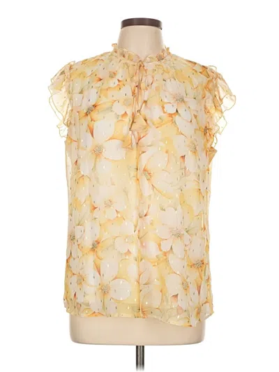 Pre-owned Tamara H. Sleeveless Blouse In Yellow