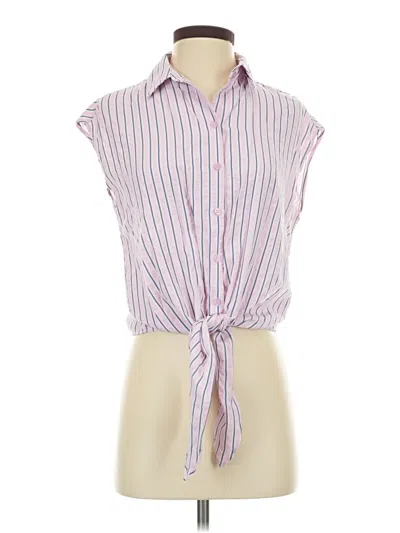 Pre-owned Tamara H. Sleeveless Button Down Shirt In Pink