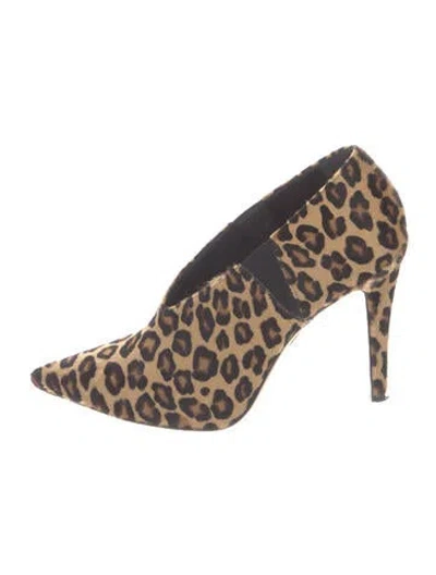 Pre-owned Tamara Mellon Calf Hair Animal Print Pumps In Multi