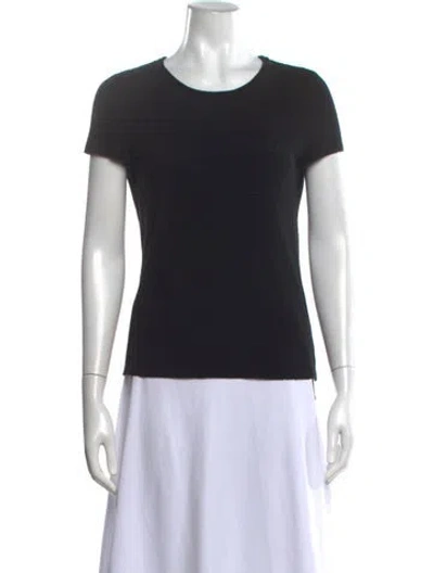 Pre-owned Tamara Mellon Cashmere Crew Neck Sweater In Black