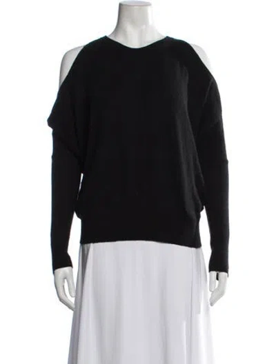 Pre-owned Tamara Mellon Cashmere Crew Neck Sweater In Black