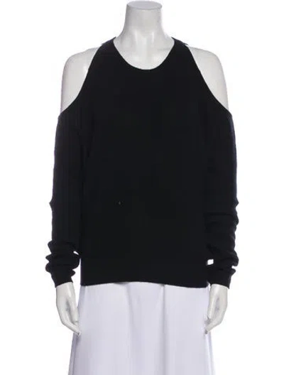 Pre-owned Tamara Mellon Cashmere Scoop Neck Sweater In Black