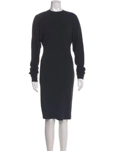 Pre-owned Tamara Mellon Crew Neck Midi Length Dress W/ Tags In Gray