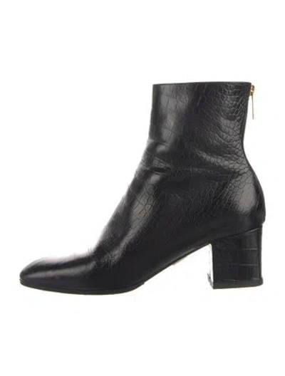 Pre-owned Tamara Mellon Embossed Leather Boots In Blue