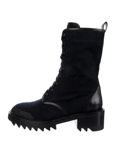 Pre-owned Tamara Mellon Lace-up Boots In Blue