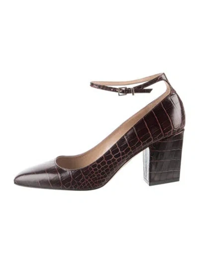Pre-owned Tamara Mellon Leather Animal Print Pumps In Brown