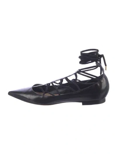 Pre-owned Tamara Mellon Leather Ballet Flats In Blue