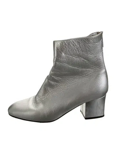 Pre-owned Tamara Mellon Leather Boots In Grey/silver