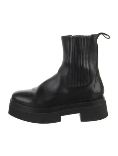 Pre-owned Tamara Mellon Leather Chelsea Boots In Black