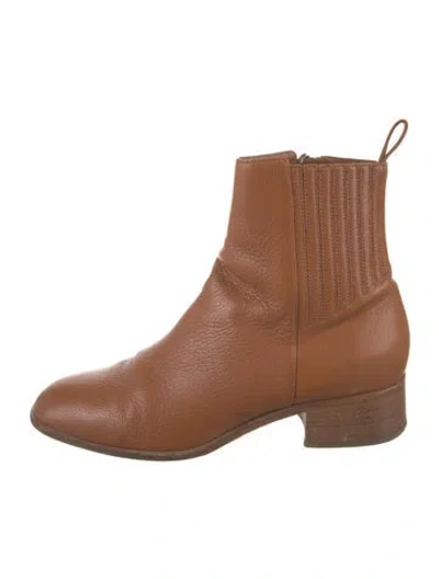 Pre-owned Tamara Mellon Leather Chelsea Boots In Neutral