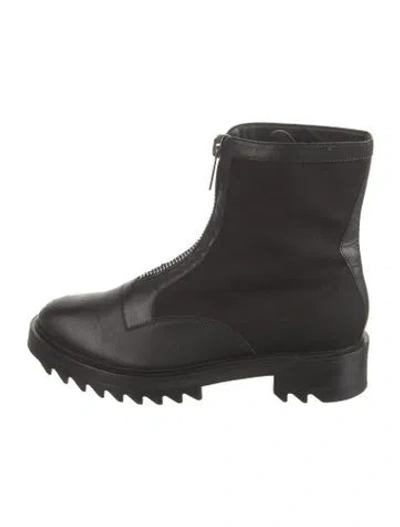 Pre-owned Tamara Mellon Leather Combat Boots In Black