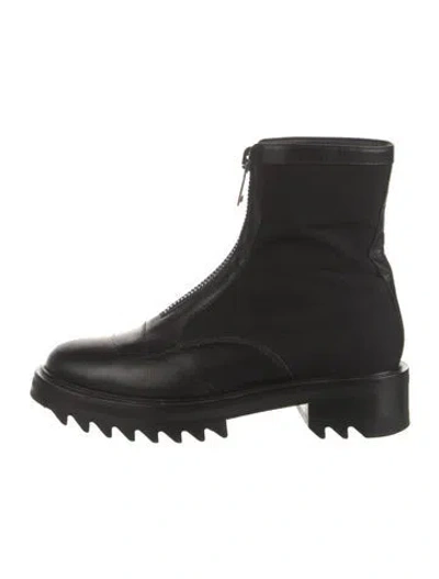 Pre-owned Tamara Mellon Leather Combat Boots In Black
