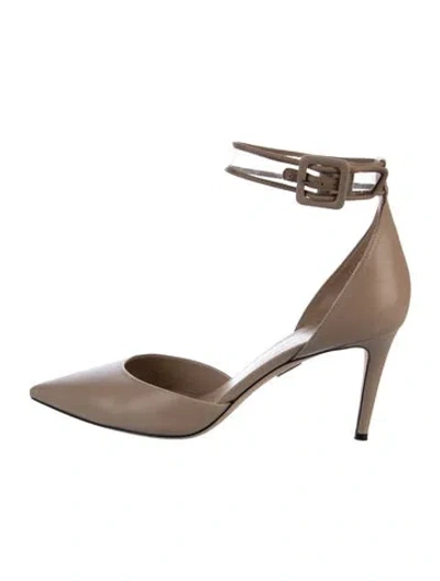 Pre-owned Tamara Mellon Leather D'orsay Pumps In Neutral
