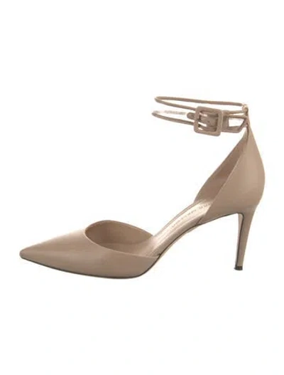 Pre-owned Tamara Mellon Leather D'orsay Pumps In Neutral