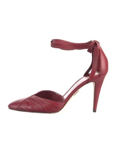 Pre-owned Tamara Mellon Leather D'orsay Pumps In Red