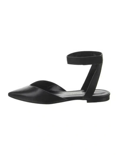 Pre-owned Tamara Mellon Leather Flats In Black