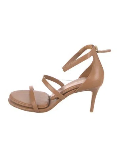 Pre-owned Tamara Mellon Leather Gladiator Sandals In Brown