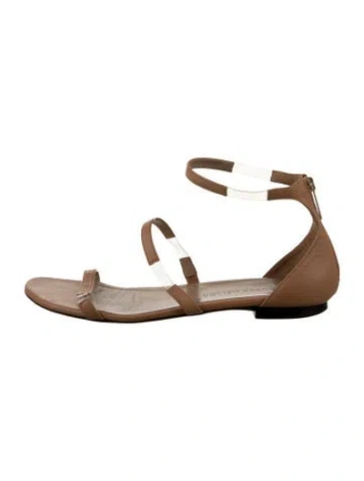 Pre-owned Tamara Mellon Leather Gladiator Sandals In Brown