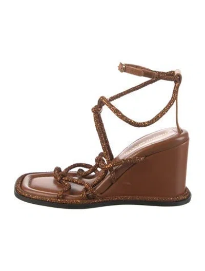 Pre-owned Tamara Mellon Leather Gladiator Sandals In Brown
