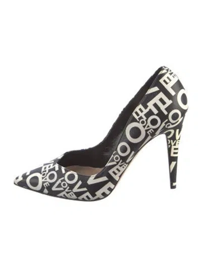 Pre-owned Tamara Mellon Leather Graphic Print Pumps In Multi