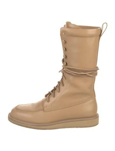Pre-owned Tamara Mellon Leather Lace-up Boots In Brown