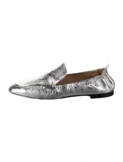 Pre-owned Tamara Mellon Leather Loafers In Silver