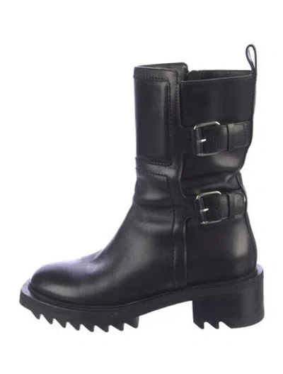 Pre-owned Tamara Mellon Leather Moto Boots In Black