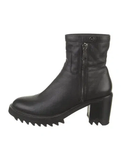 Pre-owned Tamara Mellon Leather Moto Boots In Black
