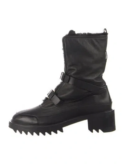 Pre-owned Tamara Mellon Leather Moto Boots In Blue